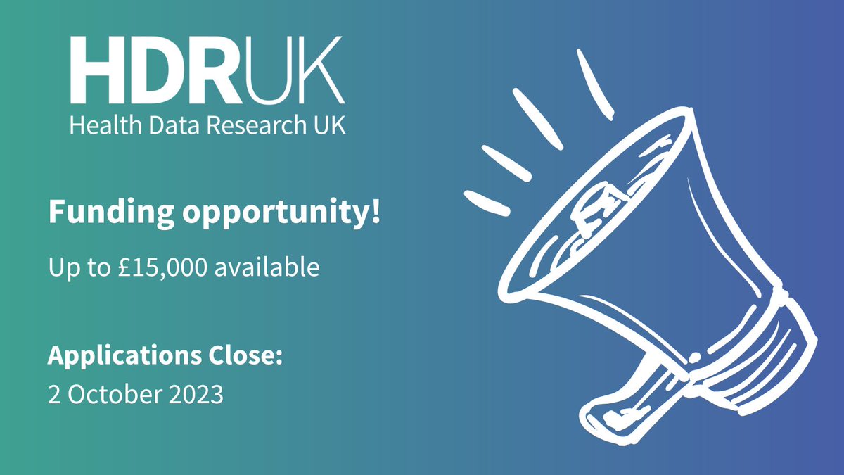 📢 Reminder!

We're offering up to £15,000 to support data custodians in adopting our recently published Transparency Standards to improve transparency in data access for researchers and the public.

⏰ Check if you're eligible and apply by 2 October 2023
hubs.ly/Q022q8-f0