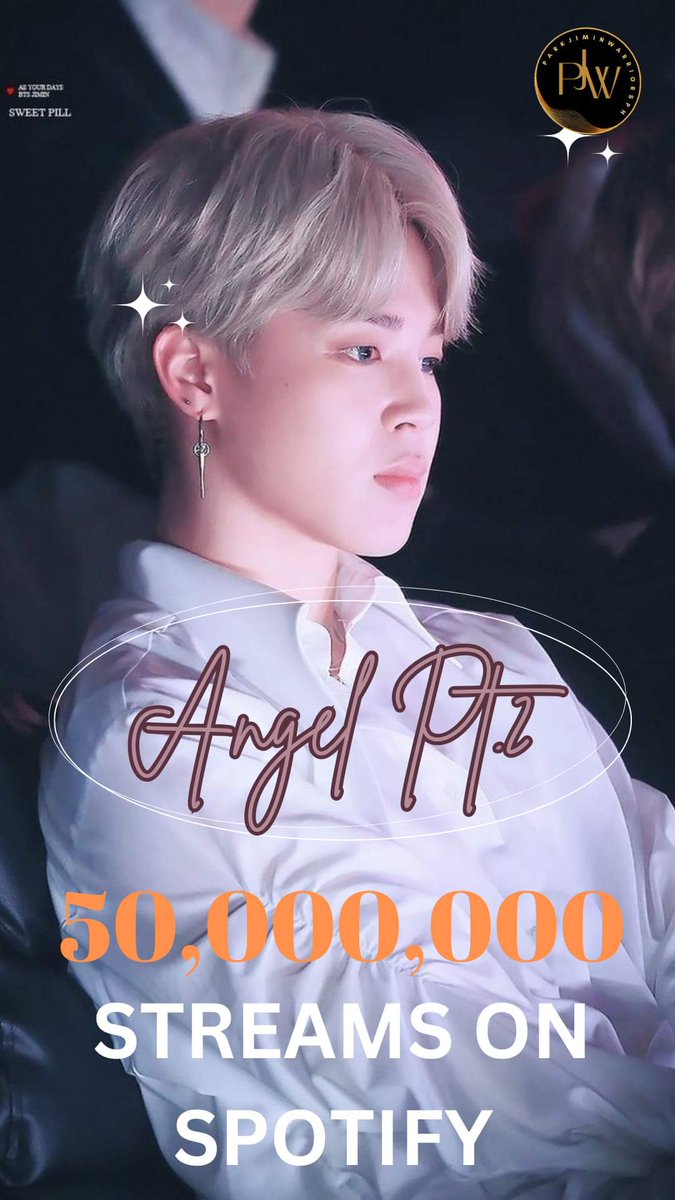 'Angel Pt. 2” has achieved 50 million streams on Spotify! ✨ 

Congratulations, our dearest Jimin! 🥰🐥💜💛

#JIMIN 
#angelpt2_jimin