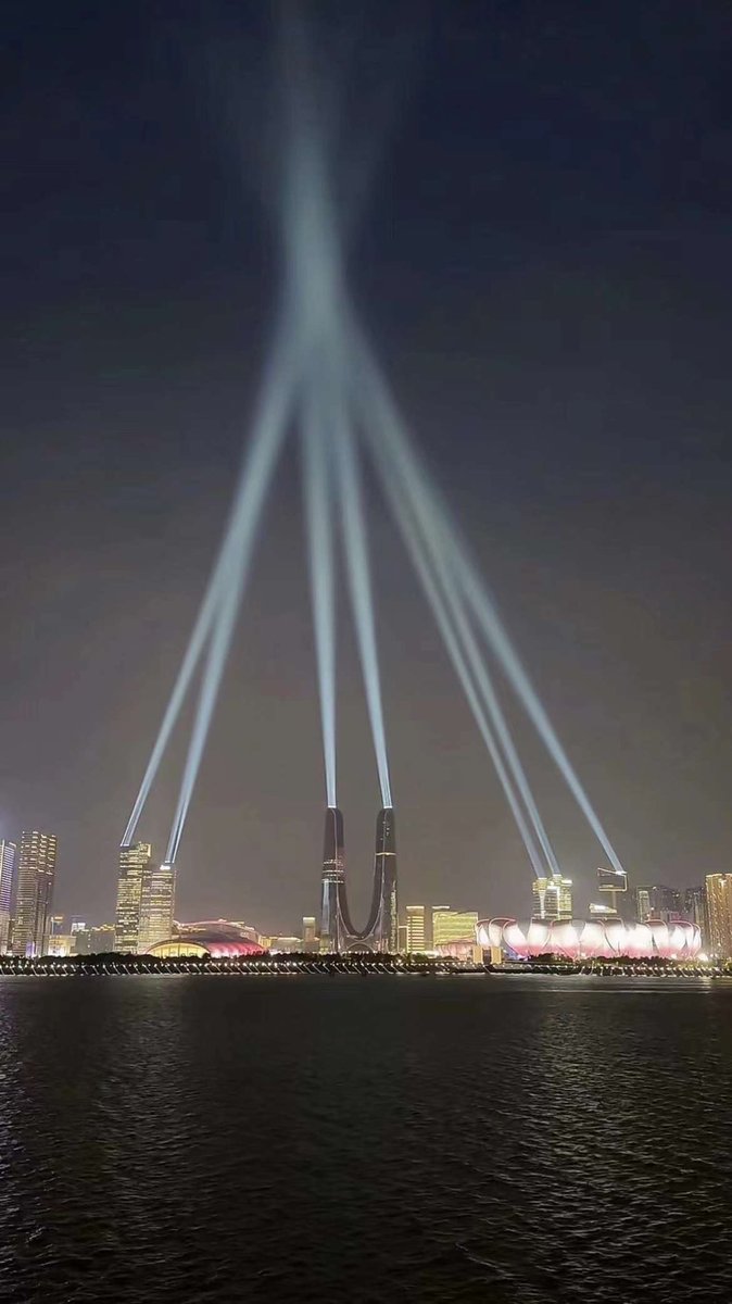 Hangzhou, home to ⁦<a href="/cpmgArchitects/">CPMG Architects</a>⁩ China office, is gearing up as host city for the ⁦<a href="/19thAGofficial/">The 19th Asian Games Hangzhou Official</a>⁩ Asian Games. These photos are from our office- some light show! The games commence 23rd September.