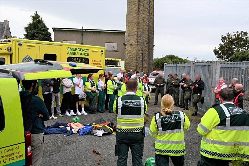 National Ambulance Service 🇮🇪🚑 (@ambulancenas) on Twitter photo This week our <a href="/NationalAmbula1/">National Ambulance Service College Ireland</a> MSc Advanced Paramedic class managed a large Multiple Casualty #Simulation.
This Inter-Agency Training would not have been possible without the help of <a href="/gardainfo/">Garda Info</a> Special Tactics Operational Command, <a href="/RCSI_SIM/">RCSI SIM</a>, and the NAS Incident Response Team. This week our <a href="/NationalAmbula1/">National Ambulance Service College Ireland</a> MSc Advanced Paramedic class managed a large Multiple Casualty #Simulation.
This Inter-Agency Training would not have been possible without the help of <a href="/gardainfo/">Garda Info</a> Special Tactics Operational Command, <a href="/RCSI_SIM/">RCSI SIM</a>, and the NAS Incident Response Team.