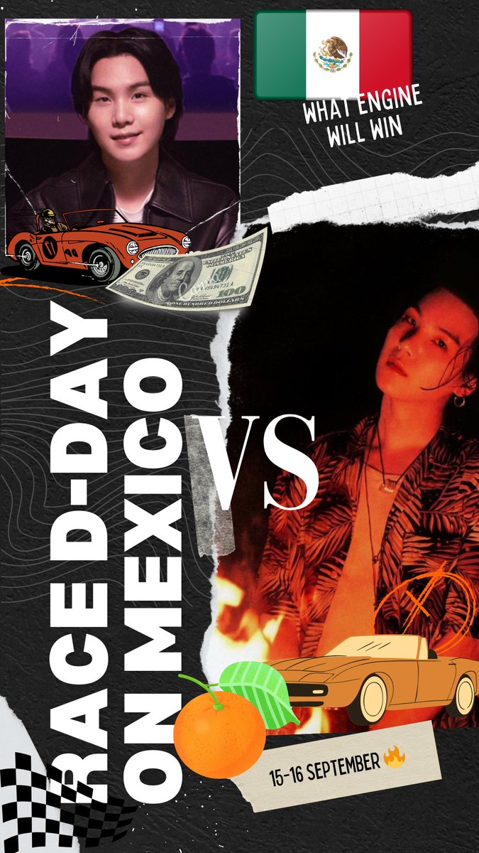 SupportMinKG93's tweet photo. WE ARE READY THEY ARE HERE
🥢🏁RACE D-DAY ON MEXICO 🚖🇲🇽
#24_7WITH_D_DAY #DDAY_FOR_AWARDS

WHICH ENGINE WILL REACH THE GOAL
DAY1 

#TEAM_🚖🍊#RACEDDAY🇲🇽
#TEAM🚘💵 #RACEDDAY🇲🇽

👉
https://t.co/QesxXoCsNN https://t.co/gm75vKqEKv