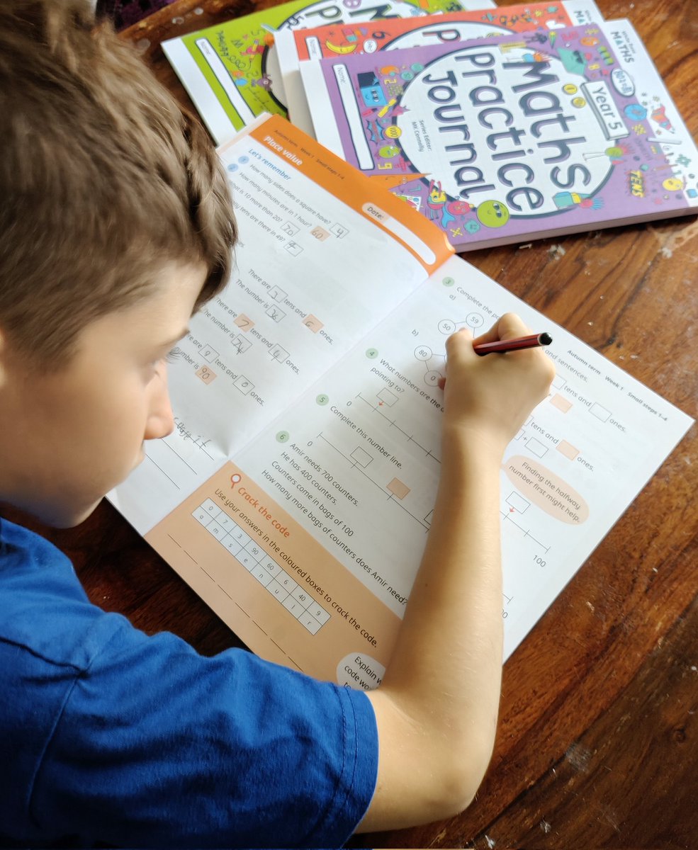 After a long week at school I'm calling it a win that he comes in and wants to do this straight away! These new #whiterose Practice Journals are super engaging and it's fab that they link back to the weekly learning in the classroom @OUPSecondary @OUPPrimary #mathsteacher