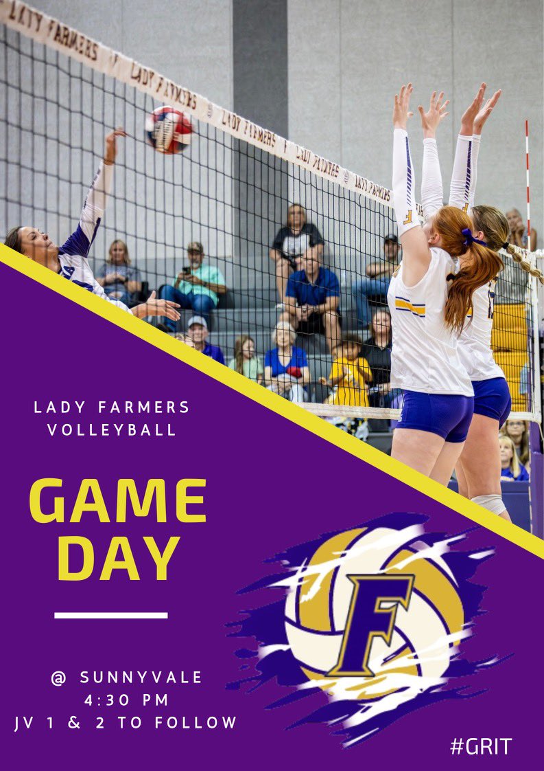 GAME DAY!!

🆚 Sunnyvale
📍 Sunnyvale HS
🗓️ Friday, September 15th
⏰ Varsity 4:30, JV1 and 2 to follow
🎟️ Sold at the door 
There will not be livestream for this game. 
#GRIT #LLC