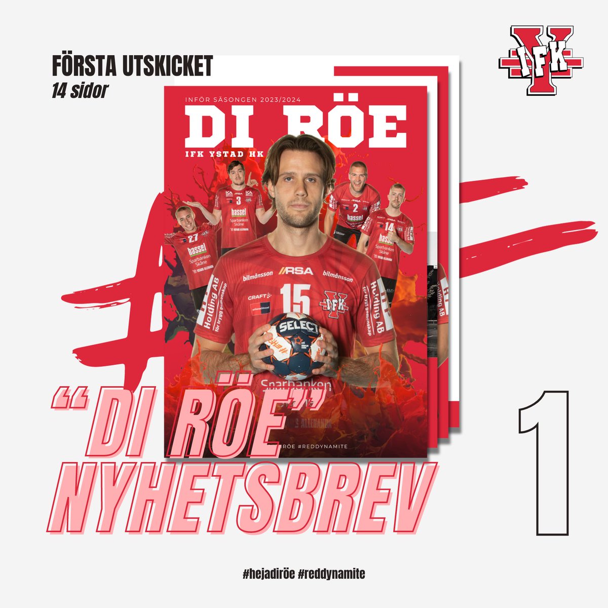 🧨 NYHETSBREV 🧨

I morgon är det säsongspremiär för herrarna, och därför presenterar vi värt senaste initiativ – ”di röe”. 14 sidor med allt det senaste inom föreningen, lagen och samlad statistik. Ta en titt på första utskicket via: ifkystad.se/dokument/?ID=2….

#hejadiröe