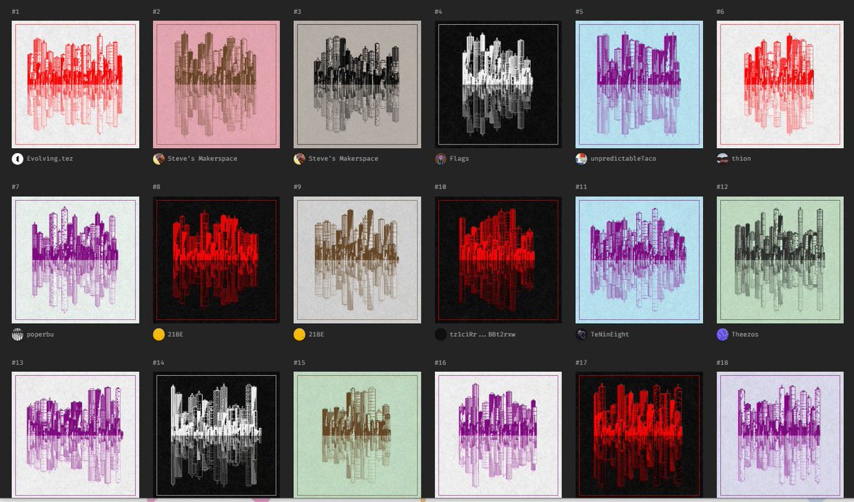 rosbeldev's tweet photo. GM community #fxhahs
We are happy with the development of this collaboration. A thank you to everyone who has collected so far🙏
There are still iterations available. Don't miss the opportunity to have an edition of "Eternal City" for 2 $XTZ
Link below👇
#tezos #genart #p5js https://t.co/lWKsehv1l8