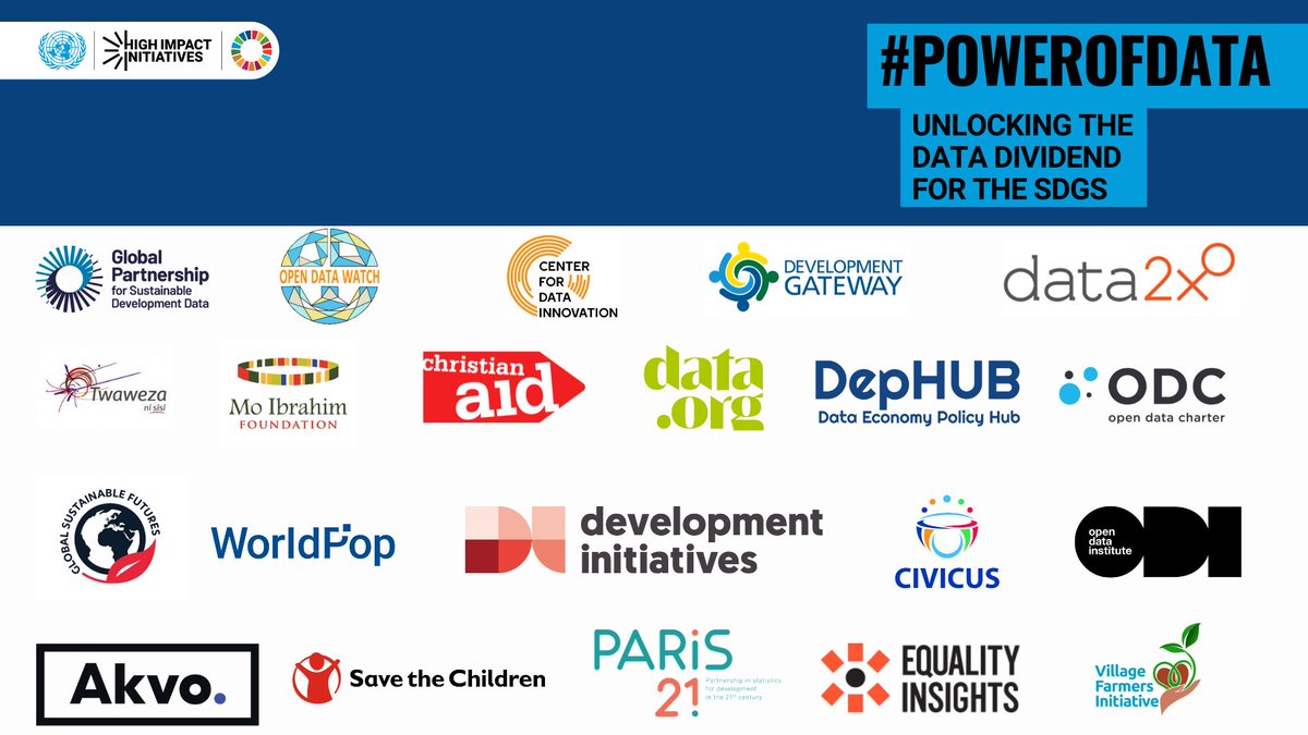 🎉💪 +20 #Data4Dev and civil society organizations signed our letter before the #PowerOfData High Impact Initiative launch this Sunday.

You can still sign the letter to call on world leaders to unlock the data dividend 👇 docs.google.com/document/d/1St…

#GlobalGoals