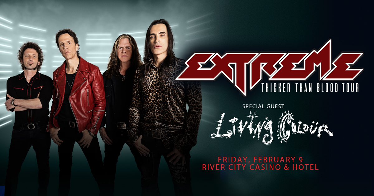 rivercitycasino's tweet image. Who is ready to rock with @ExtremeBand ?! 🎶 Extreme will be hitting the River City Casino stage on Friday, February 9th. 

Tickets are ON SALE NOW! 🎟️ #stlevents
Get Tickets Today:  ticketmaster.com/event/06005F0F…