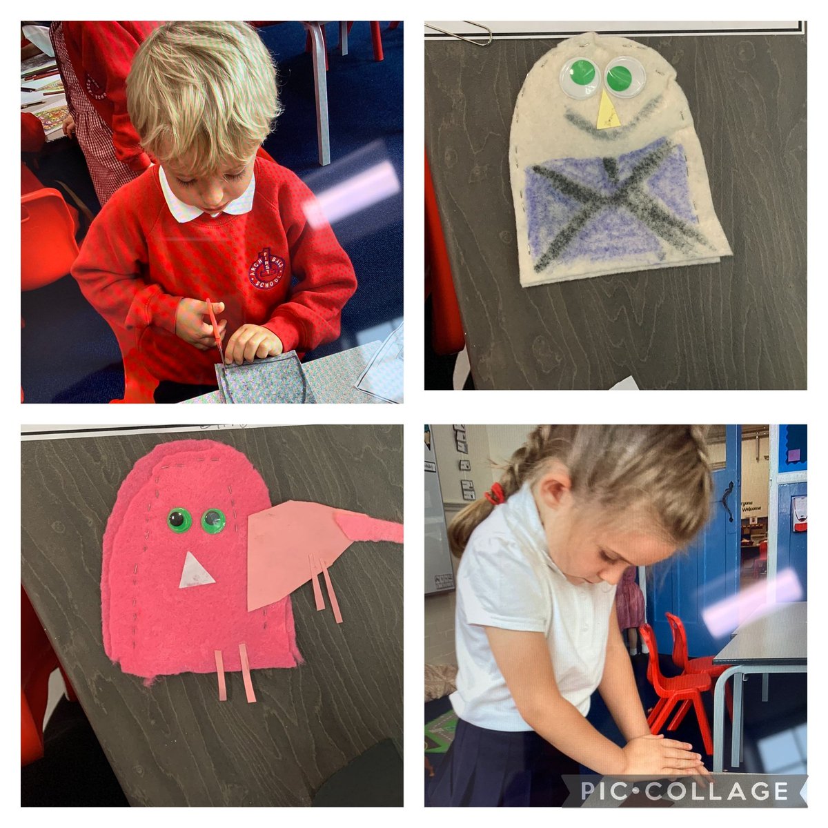 ArchibaldFirst's tweet photo. In year 1 we have been designing and making our own puppets this week in DT. The children have created and followed their designs and joined material together to create some amazing work. We are so impressed and think you will be too. Just look at how fabulous they are! #AFSDT https://t.co/DlSMNopzyO