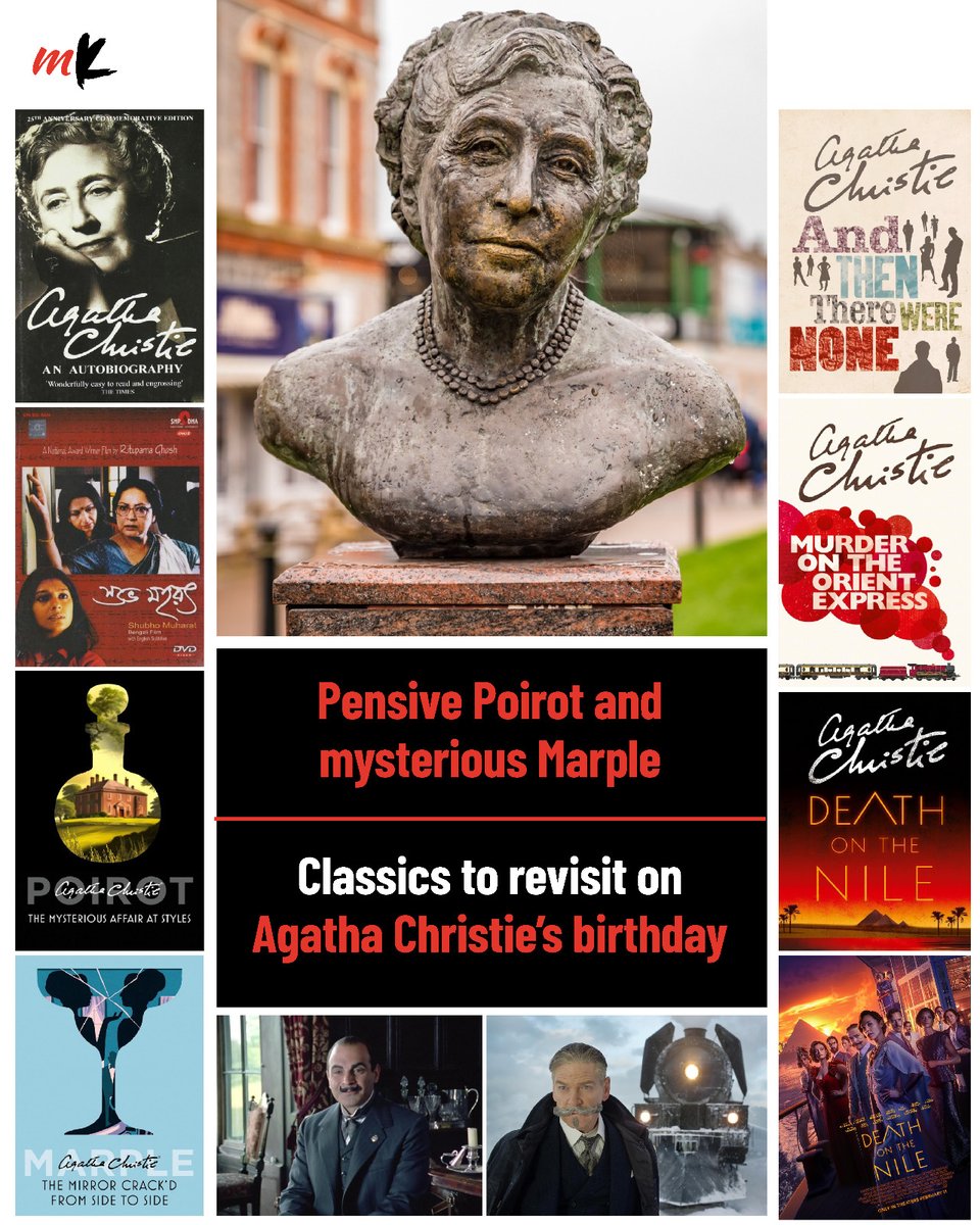 TT_My_Kolkata's tweet image. #Poirot or #Marple? ‘Murder on the Orient Express’ or ‘The Mirror Crack’d from Side to Side’? It's impossible to pick from the works of the queen of mystery. On #AgathaChristie’s 133rd birth anniversary, we revisit Christie on page and screen.

Deets here: telegraphindia.com/my-kolkata/lif…