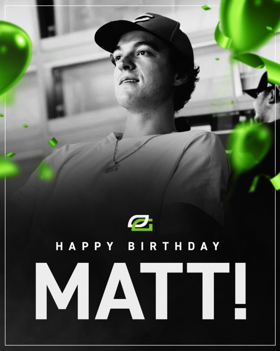 OpTic's tweet photo. Happy Birthday @eMattCraig 🎉 https://t.co/XrKcPfJNc0