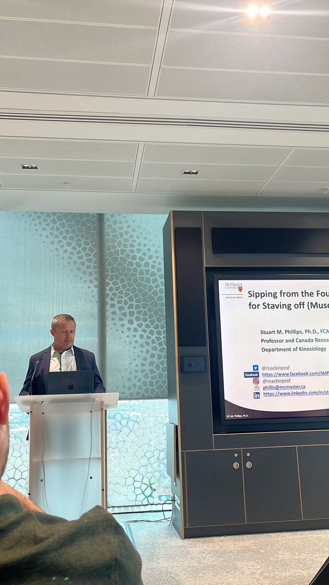 Paige Cole (@paigecole44) on Twitter photo Final talk of what’s been a fantastic day full of knowledge & ideas 👏🏻
Prof Stuart Phillips discusses: Sipping from the Fountain of Youth: Strategies for Staving off Ageing (Muscle)🧒💪🏻
<a href="/ARThealthyaging/">ART of Healthy Ageing Network</a> <a href="/LJMU/">Liverpool John Moores University</a> <a href="/LJMUSportSci/">LJMU Sport Science</a> <a href="/ProrizonTech/">Prorizon Tech</a> <a href="/BBSRC/">Biotechnology and Biological Sciences Research</a> <a href="/BiochemSoc/">Biochemical Society</a> <a href="/ThePhySoc/">The Physiological Society</a> Final talk of what’s been a fantastic day full of knowledge & ideas 👏🏻
Prof Stuart Phillips discusses: Sipping from the Fountain of Youth: Strategies for Staving off Ageing (Muscle)🧒💪🏻
<a href="/ARThealthyaging/">ART of Healthy Ageing Network</a> <a href="/LJMU/">Liverpool John Moores University</a> <a href="/LJMUSportSci/">LJMU Sport Science</a> <a href="/ProrizonTech/">Prorizon Tech</a> <a href="/BBSRC/">Biotechnology and Biological Sciences Research</a> <a href="/BiochemSoc/">Biochemical Society</a> <a href="/ThePhySoc/">The Physiological Society</a>