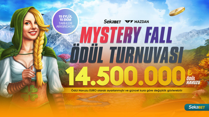 ✨  Mystery Fall Ödül Turnuvası  ✨

💰 14.500.000 Ödül havuzu

❕ 15 Eylül - 15 Ekim Tarihleri arasında geçerlidir

➡️ Şimdi Turnuvaya Katıl t2m.io/sekatw23