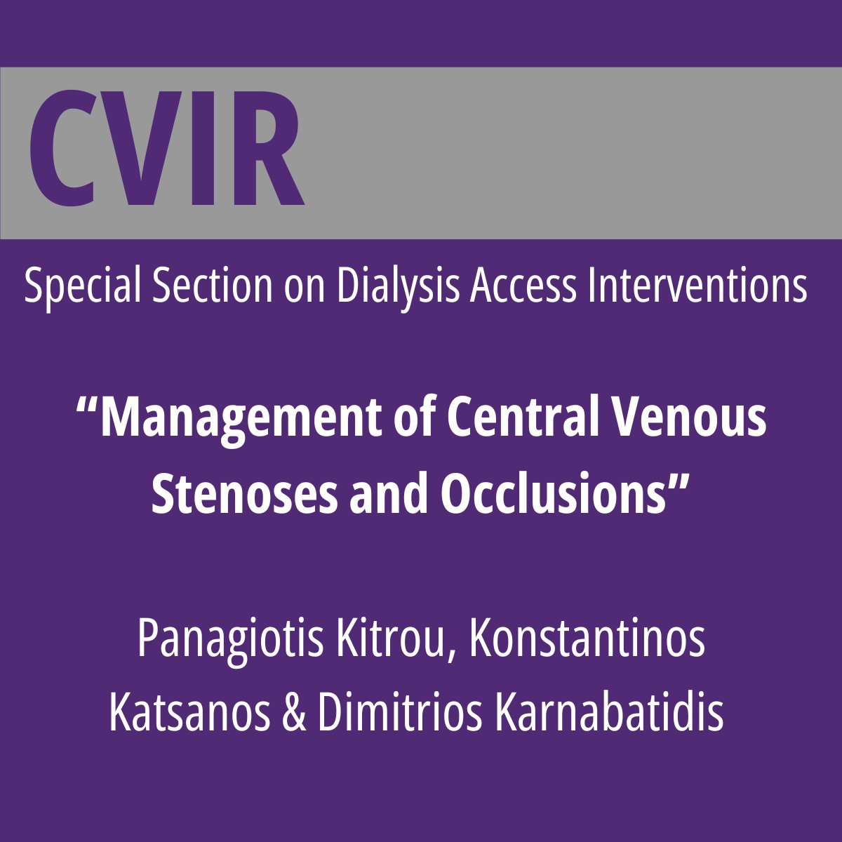 Read the article here: link.springer.com/article/10.100…
#Dialysis #VascularAccess #CoveredStents