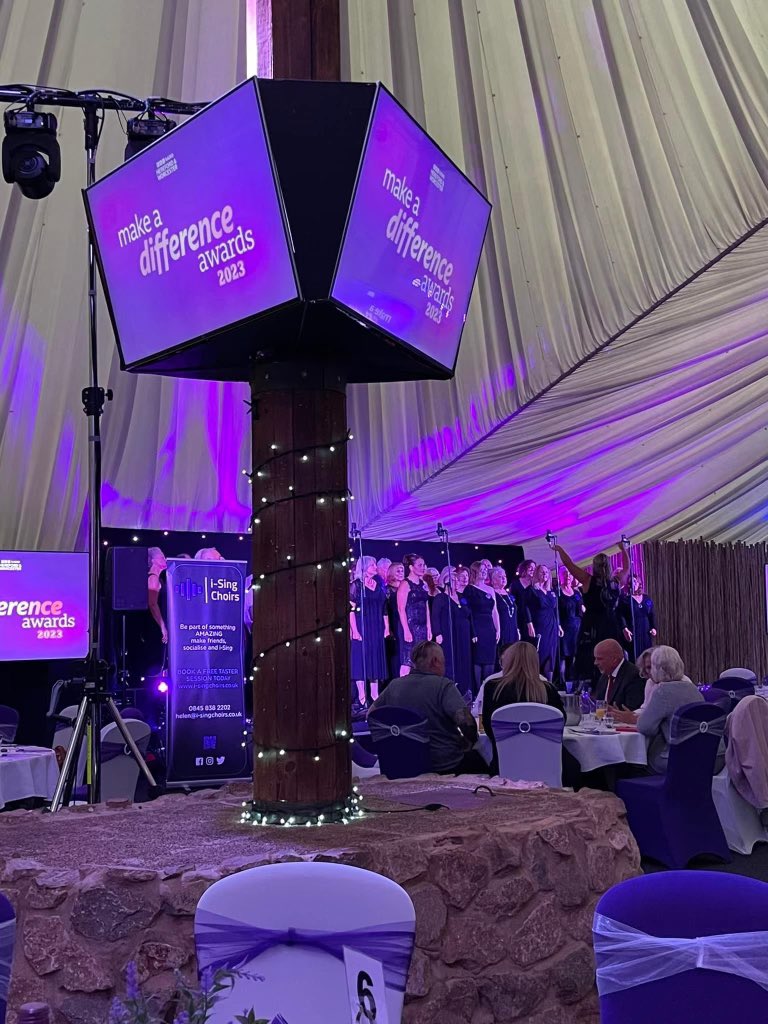 We had an amazing time performing at the <a href="/bbchw/">BBC Hereford & Worcester</a> #BBCMakeaDifferenceAwards
Thank you for having us and congratulations to all the nominees and winners!💜🎶

#bbcmakeadifference #bbchw #isingchoirs