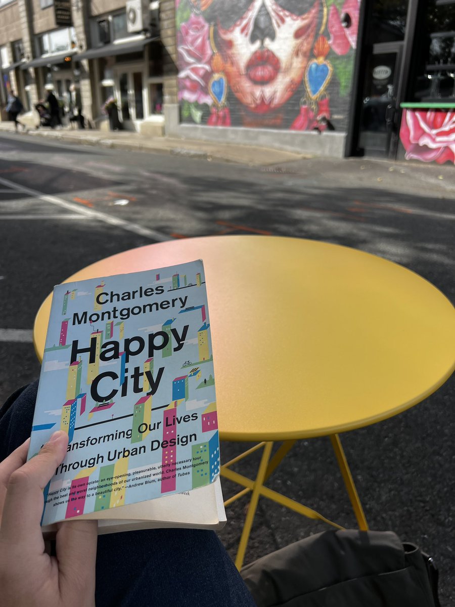 Celebrating #PARKingDay by setting up a table & chairs and enjoying my morning coffee in a parking space, re-reading Happy City.

Thinking about the progress we’ve made towards rethinking how we use our streets, and the work still ahead of us to build cities for people.

📍 Salem