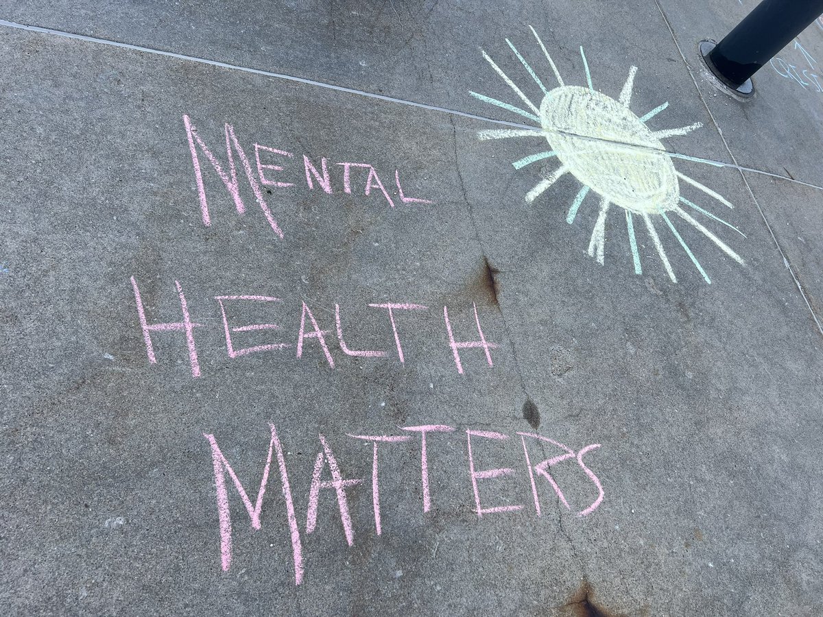 OPD BWHU is out in front of central HQ drawing these awesome chalk graphics!  Its National Suicide Prevention Awareness Month!  Call 988 for help! #OPD