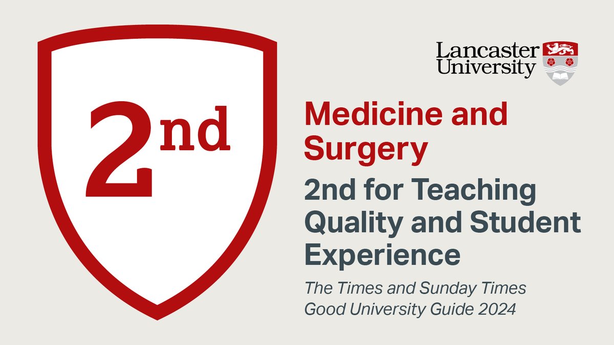 Our Medicine and Surgery programme has been ranked 2nd in the UK for both Teaching Quality and Student Experience by the Times in their ranking of UK universities. This is just recognition of being student-focused in everything we do.