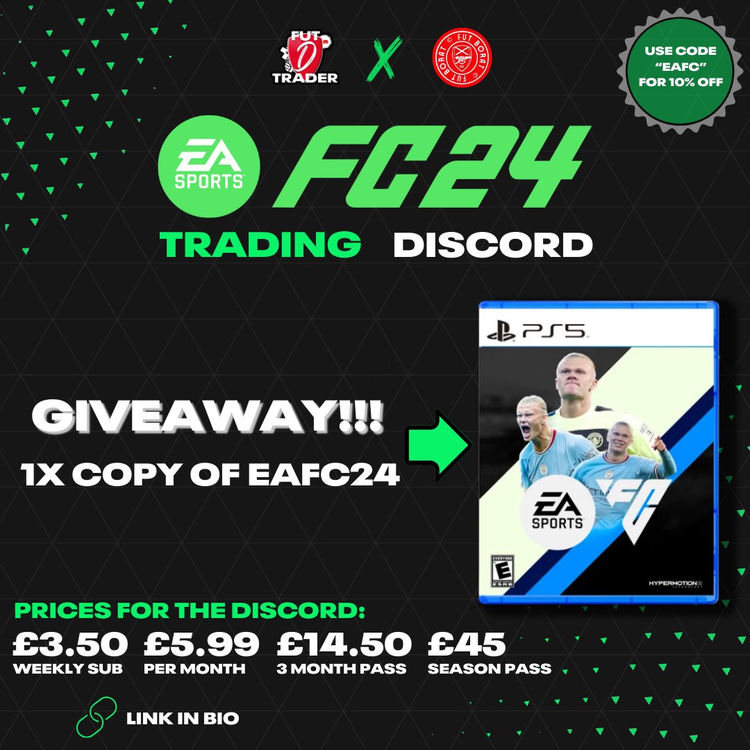 …okay then, Who needs a copy of 𝐄𝐀𝐅𝐂𝟐𝟒?🫡

1 X copy your for grabs today!😳
Next copy next week🎉

❤️ -> This post ✅
                 +
📲 -> Follow me &amp; <a href="/FUT_Borat/">Borat </a>✅

RT for extra luck😉

#EAFC24 #FC24 #EAFC #Giveaway #FIFA24