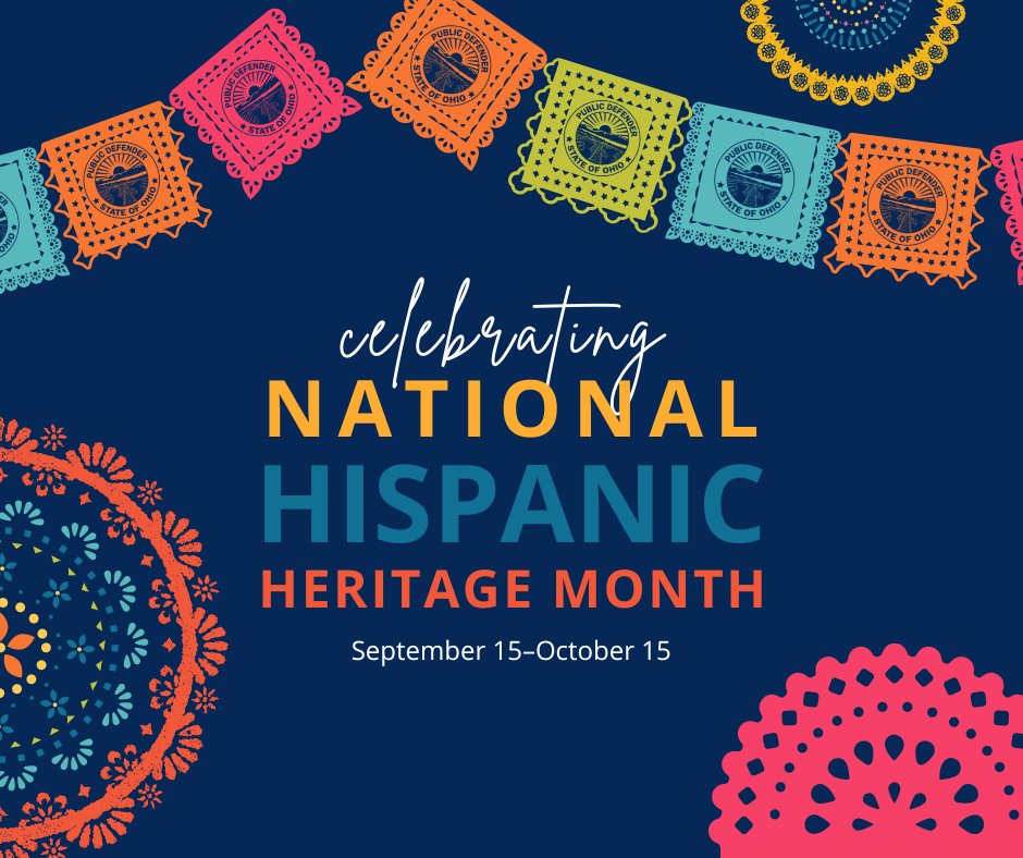 ¡Feliz Mes de la Herencia Hispana! 

#HispanicHeritageMonth runs from Sept. 15-Oct. 15. The observation began in 1968 as a week, growing to a 30-day span by 1988 when Public Law 100-402 was approved.