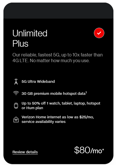 scotepi's tweet photo. @Verizon Your site can't math... Unlimited+ = $80, Disney+ = $10, cart says its $100 https://t.co/4Bedob29I5