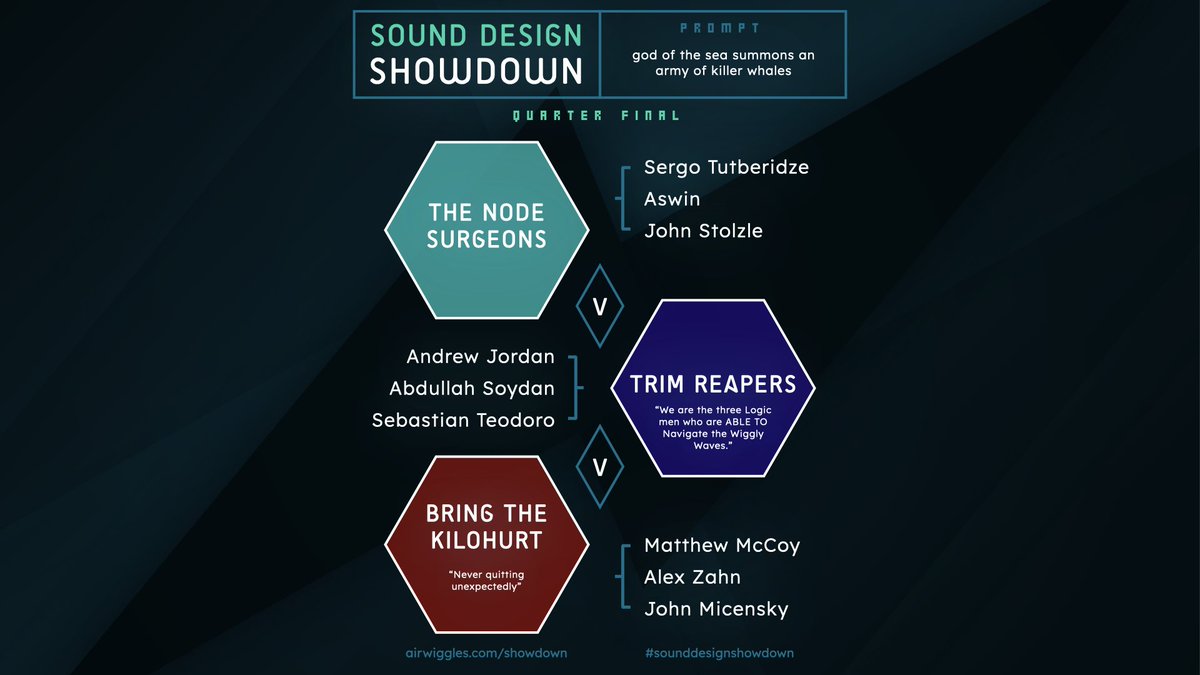 Excited to be in the quarter finals with an amazing team <a href="/TA_YA_MUSIC/">TA-YA.wav</a> &amp; Sergo Tutberidze. We're in the flow and bringing our A-game! #sounddesignshowdown #airwiggles