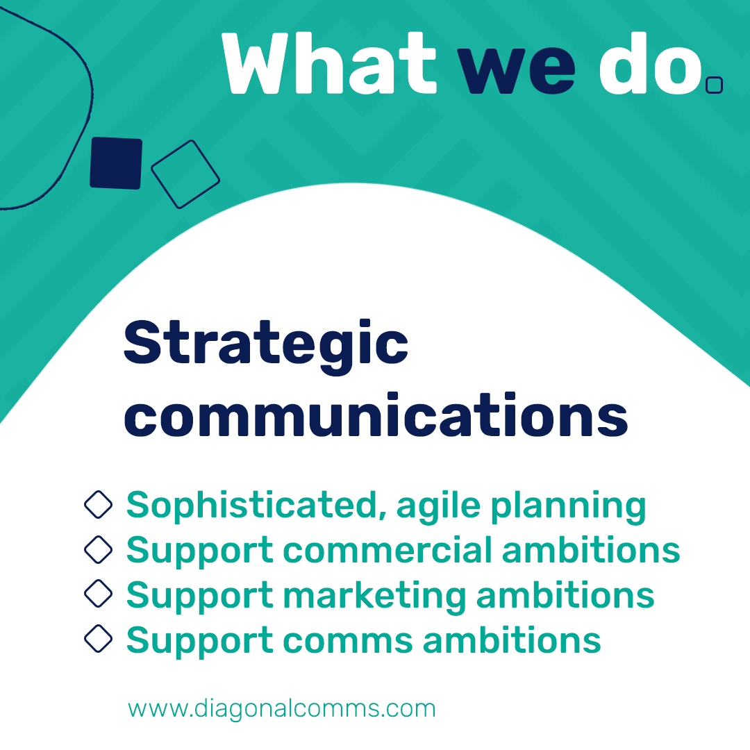 Our role at Diagonal Comms - Strategic Communications. We engage in sophisticated, intelligent, and adaptable planning to champion our clients' short-term, medium-term, and long-term commercial, marketing, and communication aspirations.

#DiagonalComms #StrategicCommunications