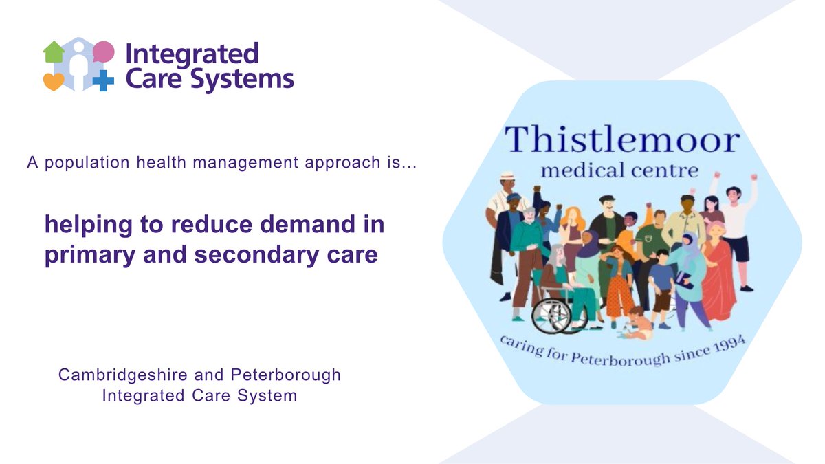 NHS Integrated Care (@integratednhs) on Twitter photo People with low level medical needs who visited A&E more than 20 times a year and the GP practice more than 5 times were identified through a #PopulationHealthManagement approach and offered support from professionals at <a href="/ThistlemoorMC/">Thistlemoor Medical Centre</a> in <a href="/CambsPboroICS/">Cambs & Peterborough Integrated Care System</a>
ow.ly/upBs50PLZEz People with low level medical needs who visited A&E more than 20 times a year and the GP practice more than 5 times were identified through a #PopulationHealthManagement approach and offered support from professionals at <a href="/ThistlemoorMC/">Thistlemoor Medical Centre</a> in <a href="/CambsPboroICS/">Cambs & Peterborough Integrated Care System</a>
ow.ly/upBs50PLZEz