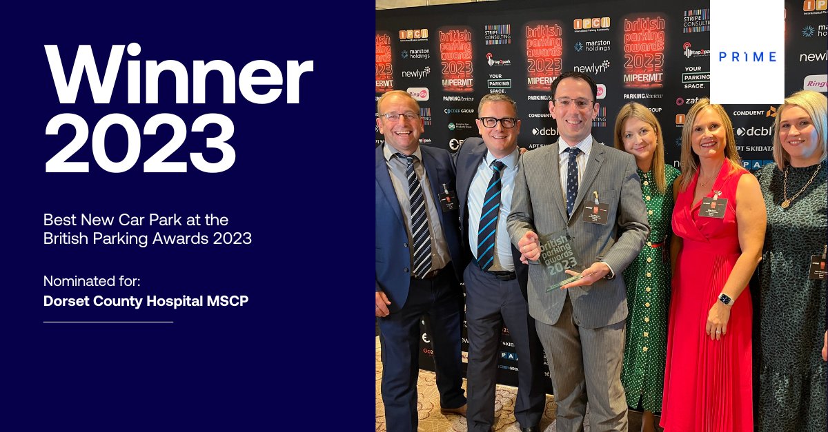Primeplc's tweet photo. 🏆 Prime wins Best New Car Park at #BritishParkingAwards 2023! Thrilled to announce our victory for @DCHFT MSCP 🅿️
Kudos to all involved! 🙌@WillmottDixon @Stripeconsultin 

You can find out more about the project here: https://t.co/Wm81hut6jj

#HealthcareCarParks #Innovation https://t.co/XkHJRHjq6E