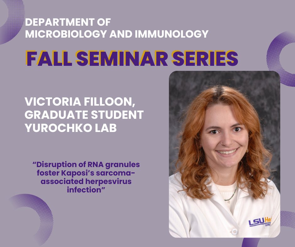 LSU Health Shreveport Microbiology and Immunology (@lsuhs_micro) on Twitter photo This week, Victoria Filloon gave her second of two library seminars in our Fall Seminar Series! Library Seminars are the first major milestone <a href="/LSUHS_Micro/">LSU Health Shreveport Microbiology and Immunology</a> students undergo.
Next stop: PRELIM! Go, Victoria, go!
<a href="/LSUHS_PhD/">LSUHS School of Graduate Studies</a> <a href="/LSUHSResearch/">LSU Health Shreveport Research</a> <a href="/LSUHS/">LSU Health Shreveport</a> This week, Victoria Filloon gave her second of two library seminars in our Fall Seminar Series! Library Seminars are the first major milestone <a href="/LSUHS_Micro/">LSU Health Shreveport Microbiology and Immunology</a> students undergo.
Next stop: PRELIM! Go, Victoria, go!
<a href="/LSUHS_PhD/">LSUHS School of Graduate Studies</a> <a href="/LSUHSResearch/">LSU Health Shreveport Research</a> <a href="/LSUHS/">LSU Health Shreveport</a>