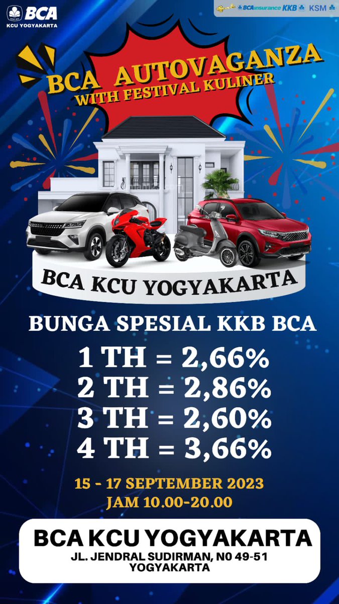 brigitawh's tweet photo. Kembali hadir di Kota Yogyakarta!!! BCA Expo Vaganza 2023 🎉🎉✨✨ https://t.co/XYdHxhIKCb