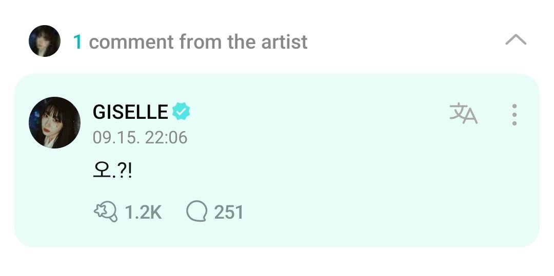 GISELLETHAILAND's tweet photo. 230915 #จีเซลวีเวิส
👤 : ยุคที่ดีที่สุด #to_giselle (แนบรูป)
🌙 : โอ้.?!
#GISELLE #지젤 #aespa #에스파 https://t.co/1WhpuoY0gr