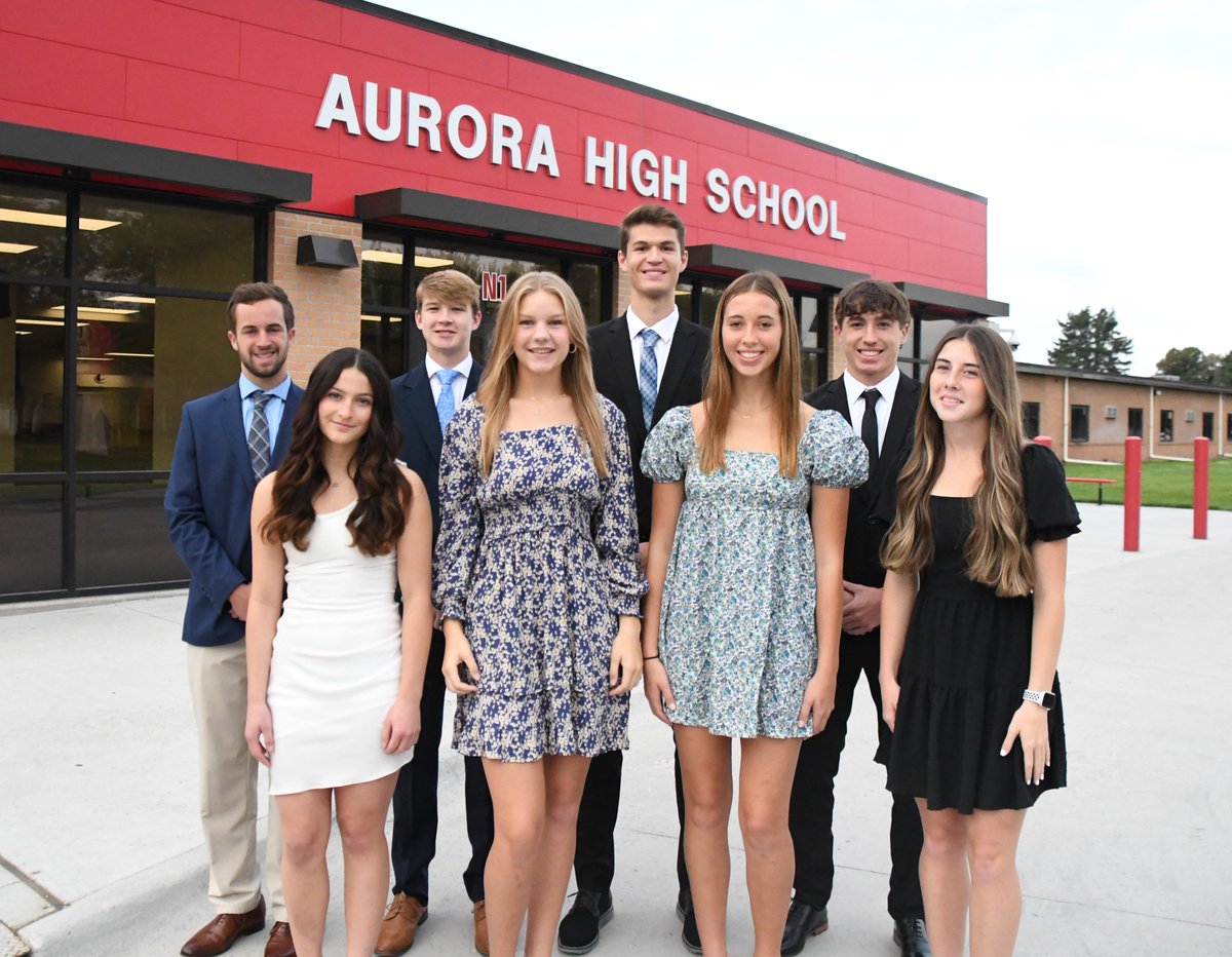 Aurora's 2023 Homecoming court. A good looking group!