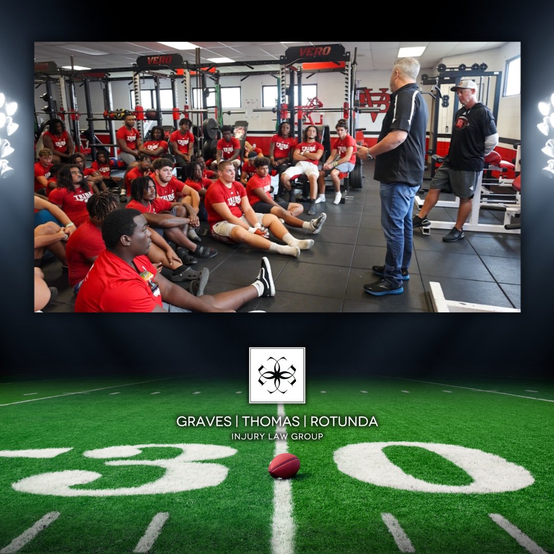 We are honored to support <a href="/VBFootball/">Vero Beach Football</a> for another season with our custom under-pad shirts! Attorney Joseph H. Graves shared words of inspiration and motivation to encourage these athletes to excel both on and off the field. Wishing the Fighting Indians the very best this season!