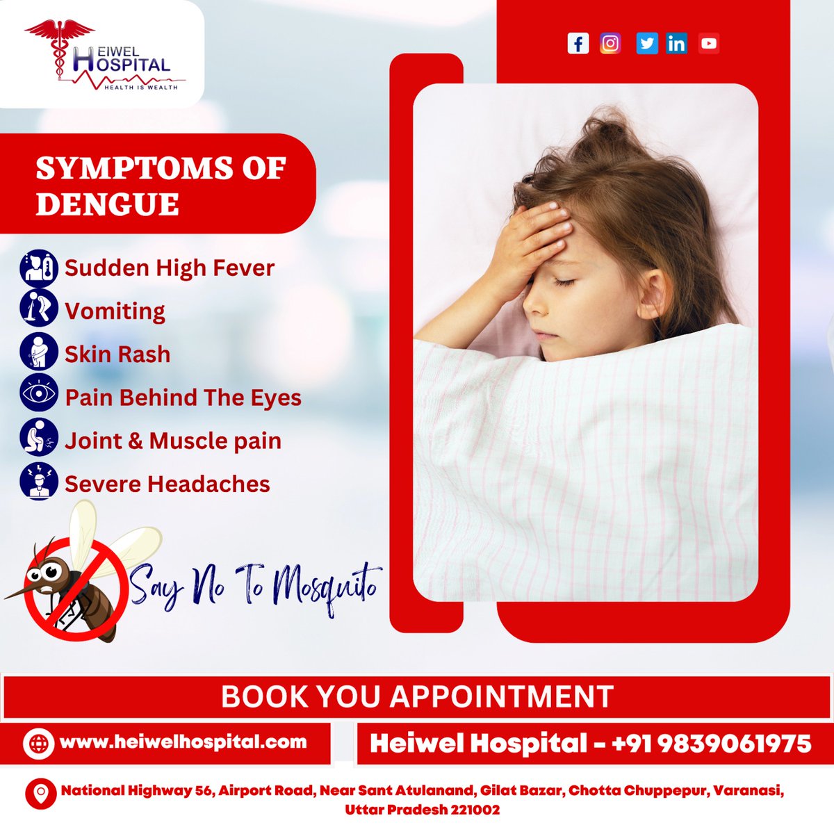 Beware!
Viral Fever is going viral📷
visit now:
📷 संपर्क करे : 9839061975.
:
:
:
#heiwelhospital #HealthyVision #hospital #doctor #ambulanceavailable #femaleinfertility #bestinfertilityspecialist #MultispecialityHospital #24x7care #besthospitalinvaranasi #healthcareservices