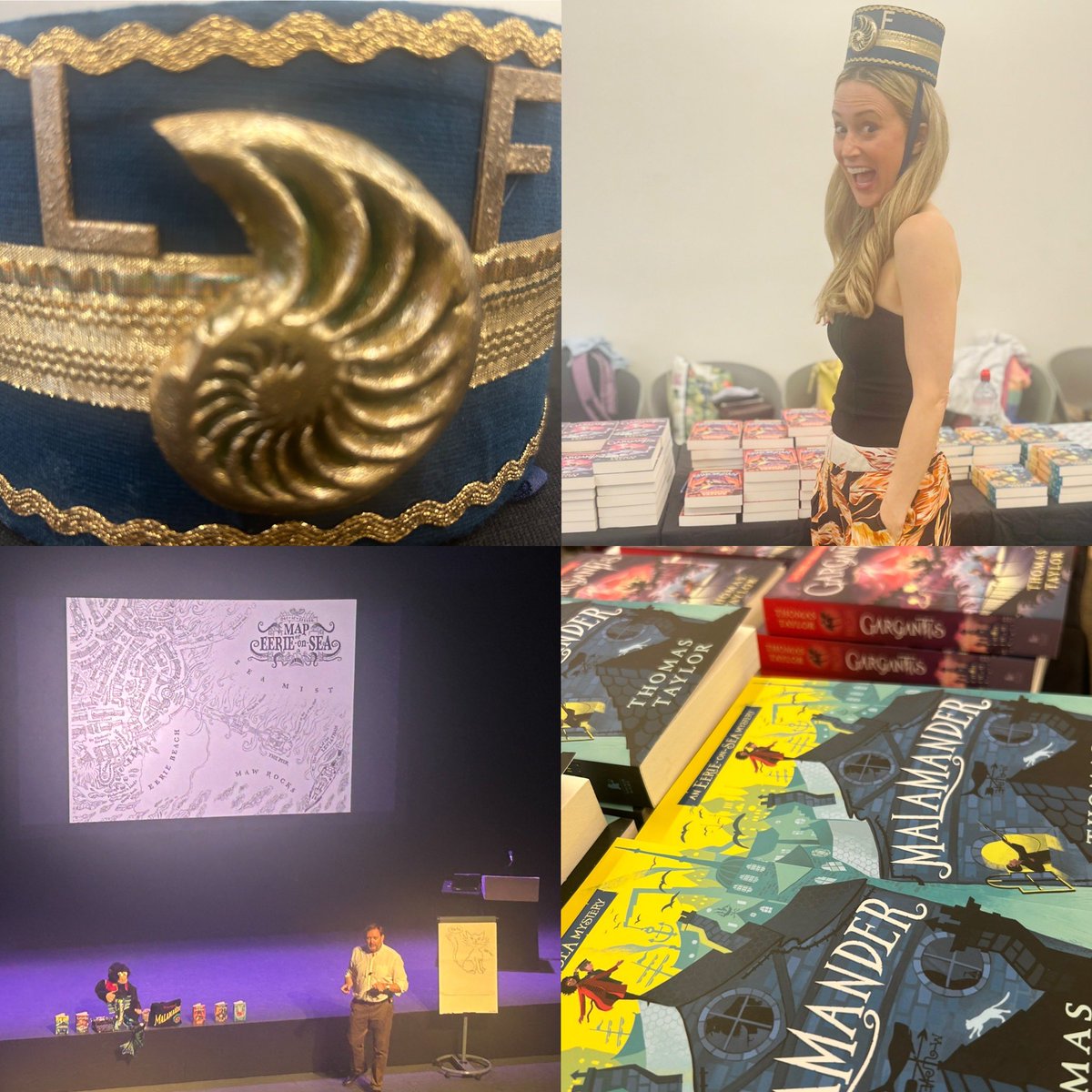 Great day at Resonate Festival @warwickarts today with @kenilworthbooks. @ThomasHTaylor had just under 800 children on the edge of their seats talking about the inspiration behind his Eerie-on-Sea series. @autumnrosewell @debtex @ClaireLomas3 @CathleenLKelly @MissNCleveland