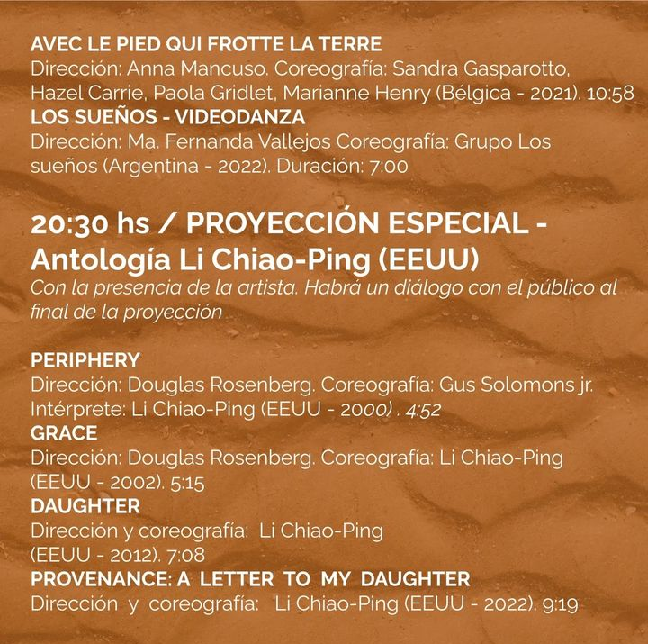 FestVDBA's tweet image. Y cerramos con otra proyección especial: una antología de Li Chiao-Ping (EEUU) Habrá un diálogo con el público al final de la proyección con esta reconocida y original artista. Li Chiao-Ping ha recibido elogios de críticos del New York Times, Village Voice, Dance Magazine, etc