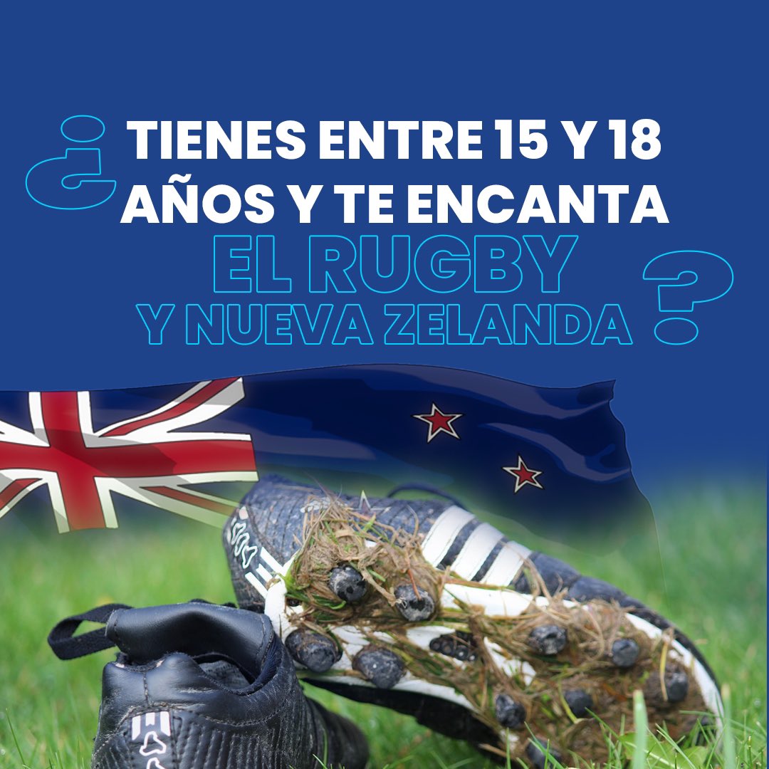 Si conoces a alguien entre 15 y 18 años que este loco con el rugby y su sueño sea descubrir Nueva Zelanda ¡Dile que nos siga! Los próximos días revelaremos el proyecto en el que llevamos meses trabajando 🇳🇿🏉