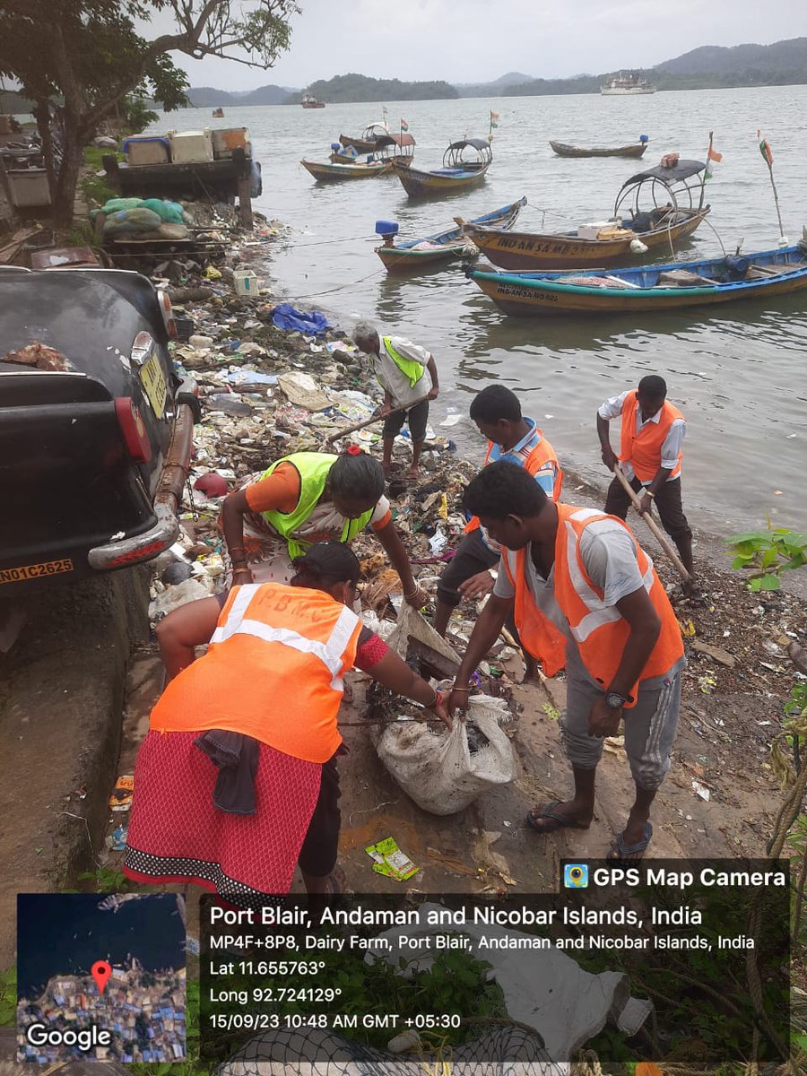 CleanUpPB's tweet photo. as part of the "Swachhata Ki Seva" campaign, a successful cleanup was conducted at Junglighat Seashore. Wastes were collected and segregated for further processing.
#SwachhataKiSeva #CleanUpPortBlair
@giz_india @PBMC_ANI @SwachhBharatGov https://t.co/MC5FQreG5q