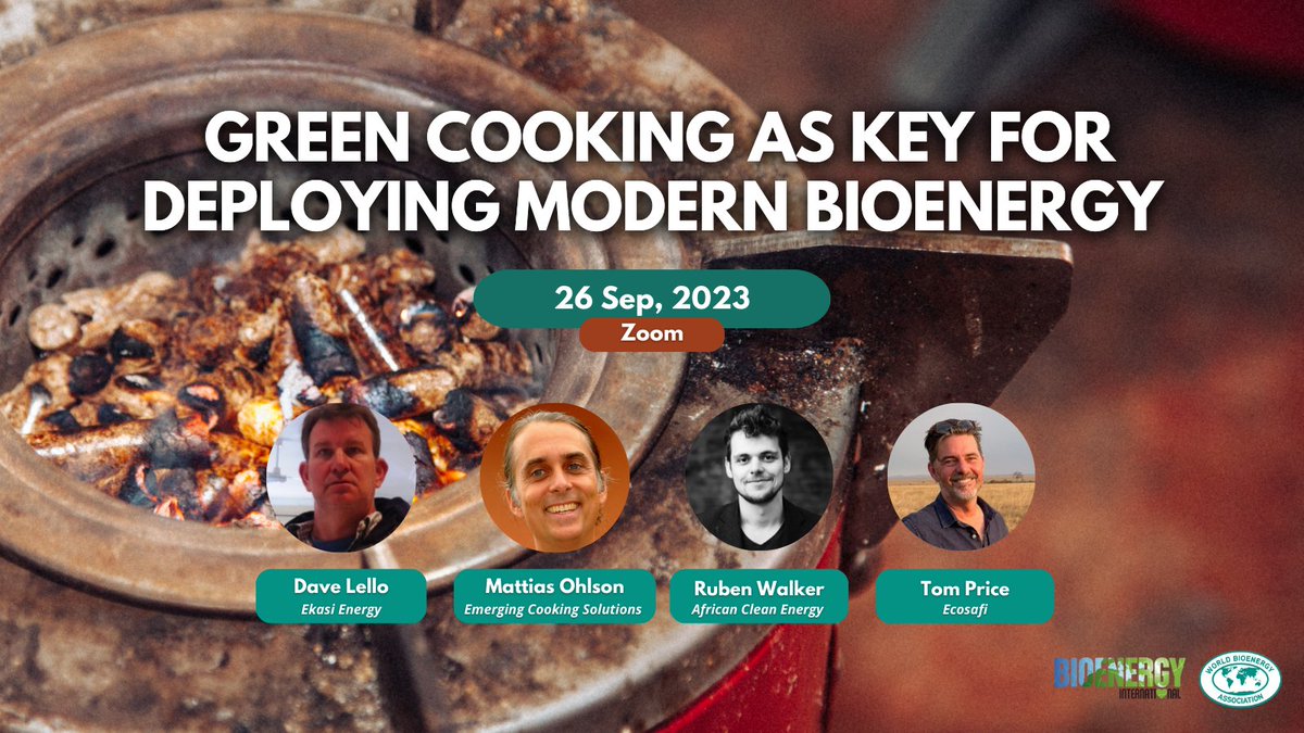 🗓️Join us our upcoming webinar and discover the power of modern #Bioenergy solutions for #GreenCooking!

🌿Experts will share insights on #CleanFuels and advanced cookstoves, paving the way for a healthier, more sustainable world.   

💡Register now at us06web.zoom.us/webinar/regist…