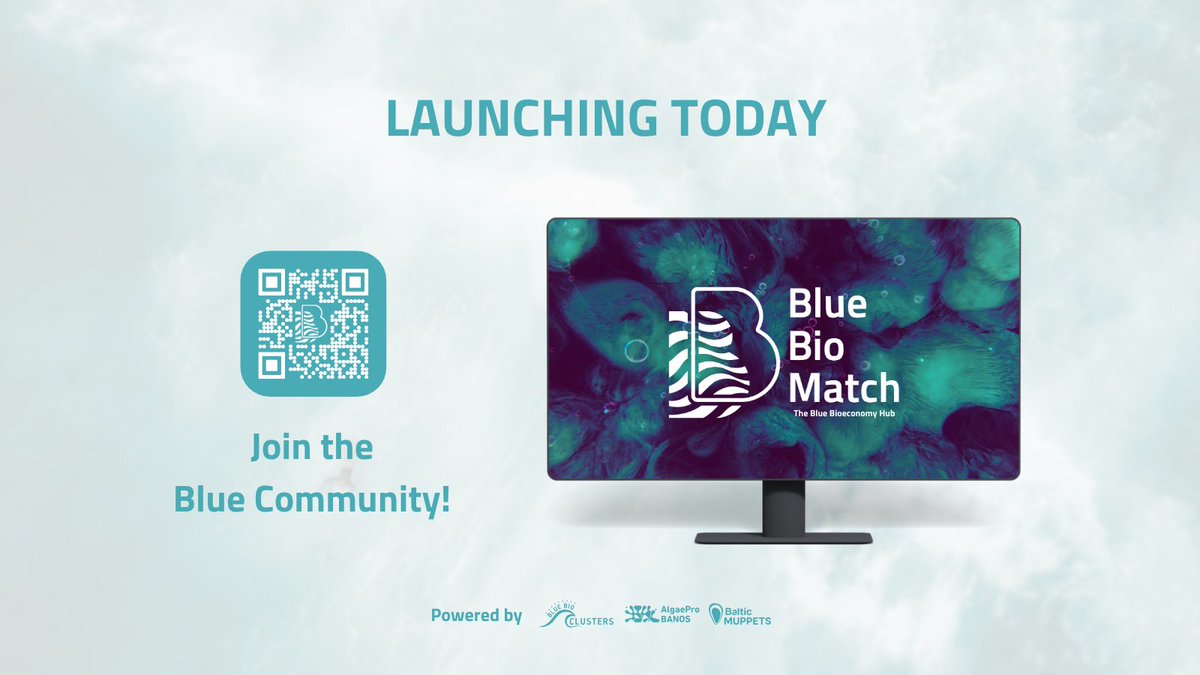 Today's the day! 🚀

BlueBioMatch is officially launching NOW! 🌊 Join us in shaping the future of the Blue Economy 🌐 

Discover innovative collaborations, events, opportunities, and more. Don't miss out! 
#BlueBioMatch #BlueBioEconomy  #BlueBioClusters