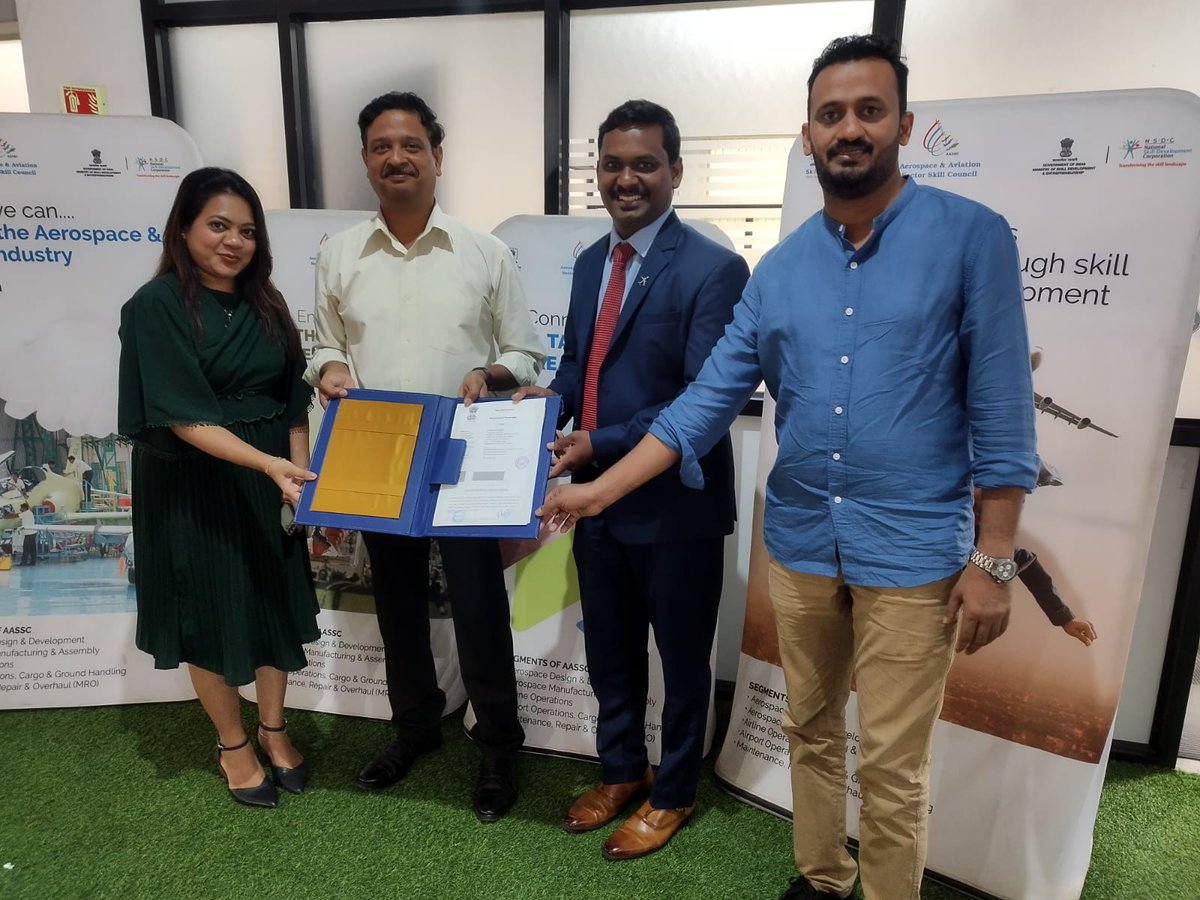 🚀 News update ! 🚀
Signing of MOU between the Aerospace &Aviation Sector Skill Council (AASSC) and M/s Arunand’S Aviation Academty. This historic agreement was formally signed on the 15 Sep 2023.
#Aviation #Education #Partnership #Aerospace #SkillsDevelopment #FutureOfAviation