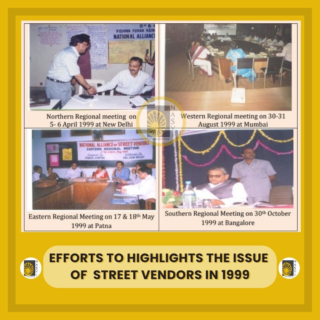 Remembering Nasvi's 25 years of journey.

Efforts to Highlights the Issue of  Street Vendors in 1999.

#25YearsofNASVI 
#VendingWithDignity