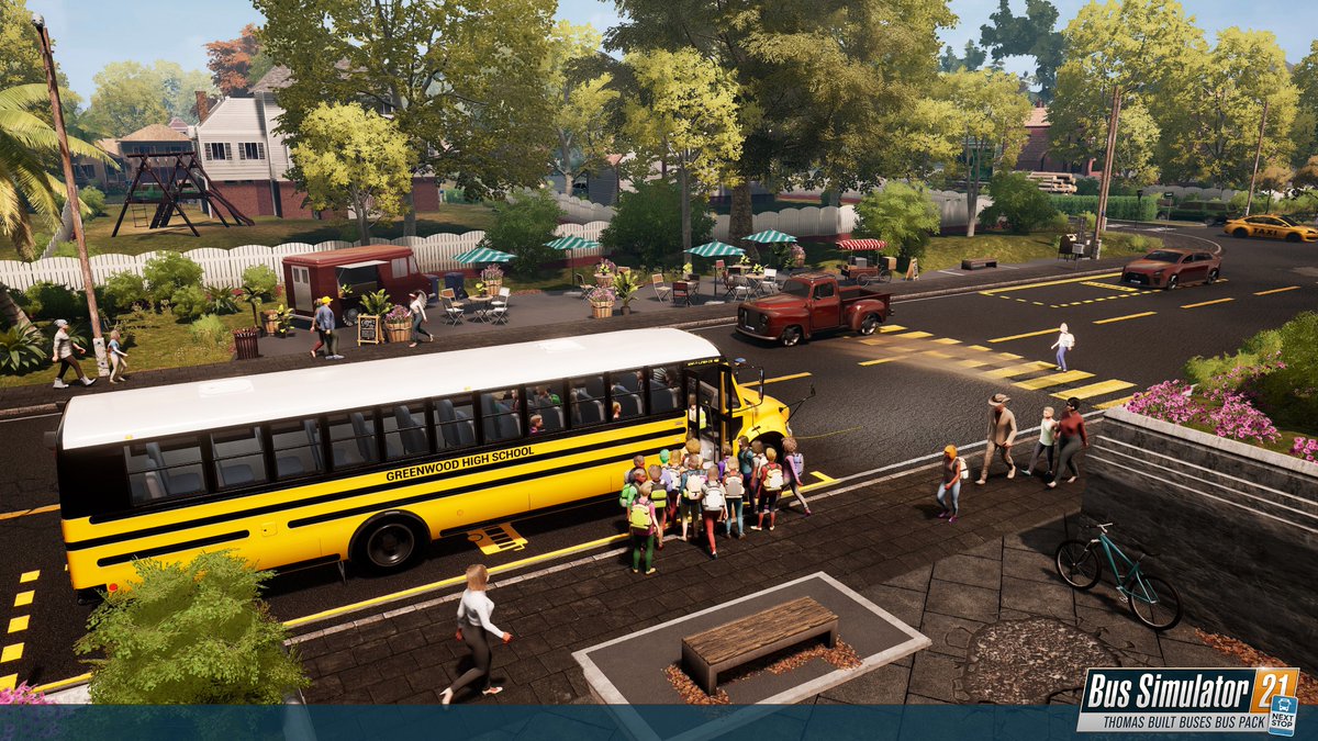 BusSimGame's tweet image. Here is a first set of screenshots showing the Saf-T-Liner C2 of the upcoming Thomas Built Buses Bus Pack in action. A really nice school bus. What do you think? :-)

#bus21 #bussimulator21 #bussimulator #ThomasBuiltBuses @ThomasBuiltBus