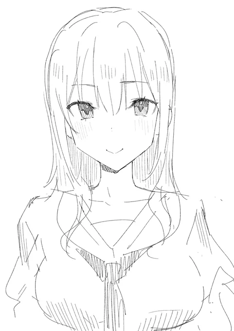ふと二次元の普通っぽい子の舌割ったらどう見えるんだろうと思って描いてみたけど(普通っぽい絵になったかは分からん)変だなw  さっきの絵もそうだけど舌割るって表現、二次元でやると結構難しい