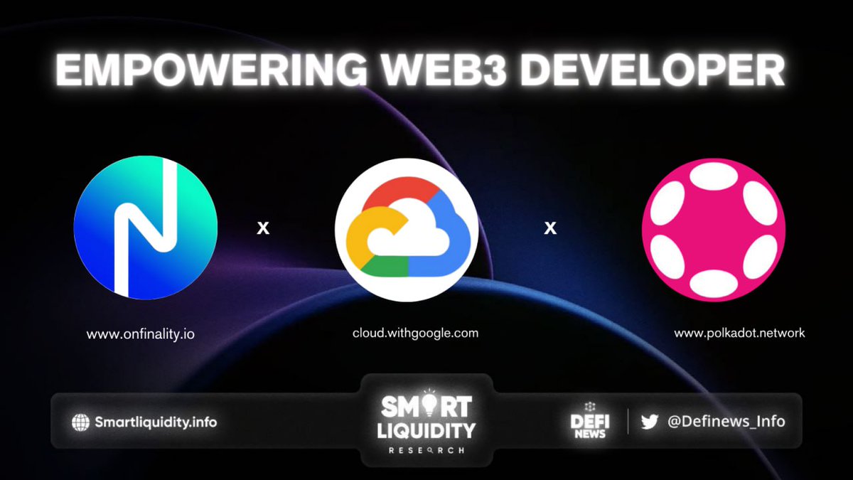 Definews_Info's tweet photo. 🟣 @OnFinality partners with @Googlecloud 

 🟣 #OnFinality and #GoogleCloud to help deliver blockchain analytics for developers in and beyond the @Polkadot ecosystem

🔽 VISIT
https://t.co/usbTCPoNP1
#Definews https://t.co/ZocMAU4zYA