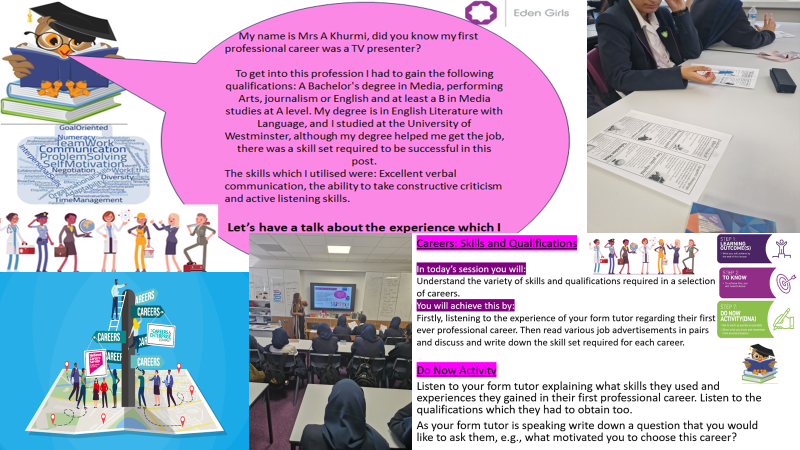 edengirlsslough's tweet photo. Colleagues at Eden Slough talk to pupils about their first professional career prior to becoming a teacher. They discussed their career and educational pathways, as well as the skills and experience which they gained. #Careers #TheWorldIsYourOyster #Aspirations #PupilDevelopment https://t.co/89pg54dd4w