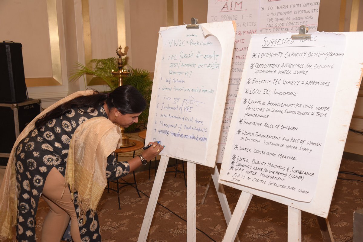 UNOPS_India's tweet photo. Session on participant’s expectations through participatory exercises at #stateralworkshop in Jaipur, Rajasthan. @gssjodhpur @jaljeevan_ @PIBWater @UNOPS @UNinIndia @mahajan_vini @iamvikassheel @PIBWater @MoJSDDWS @RajGovOfficial https://t.co/H5FvJmaaht