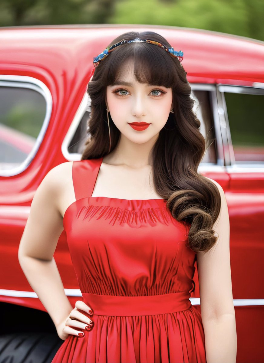 chubae66's tweet photo. Red girl with red 🚗 
#Aiart #Aicosplay #aigirls #AIイラスト好きさんと繋がりたい https://t.co/rAciSwUnGR