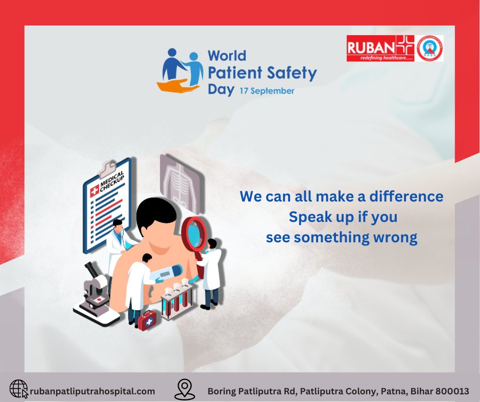 Medical errors are preventable. Let's learn from our mistakes and make sure that no patient is harmed. Let's raise awareness for patient safety.
#WorldPatientSafetyDay #patientsafety #HealthcareExcellence #rubanredefininghealthcare #committedtosafety