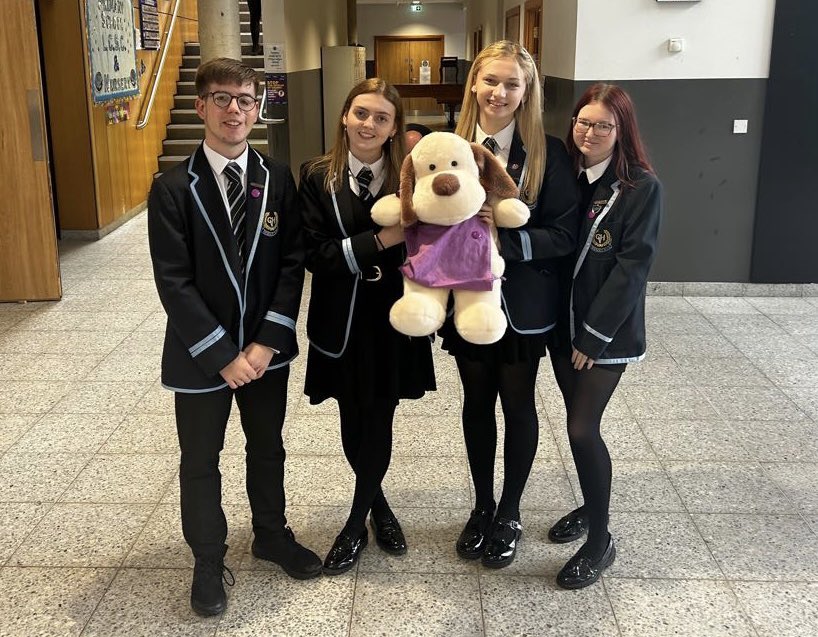 CVHS Houldsworth House Captains (@cvhouldsworth) on Twitter photo Here you have it! Your Houldsworth House Captains with our mascot. Have you thought of any names yet? We cannot wait to hear your suggestions!
🟣🧸 <a href="/ClydeValleyHS/">Clyde Valley High School</a> Here you have it! Your Houldsworth House Captains with our mascot. Have you thought of any names yet? We cannot wait to hear your suggestions!
🟣🧸 <a href="/ClydeValleyHS/">Clyde Valley High School</a>